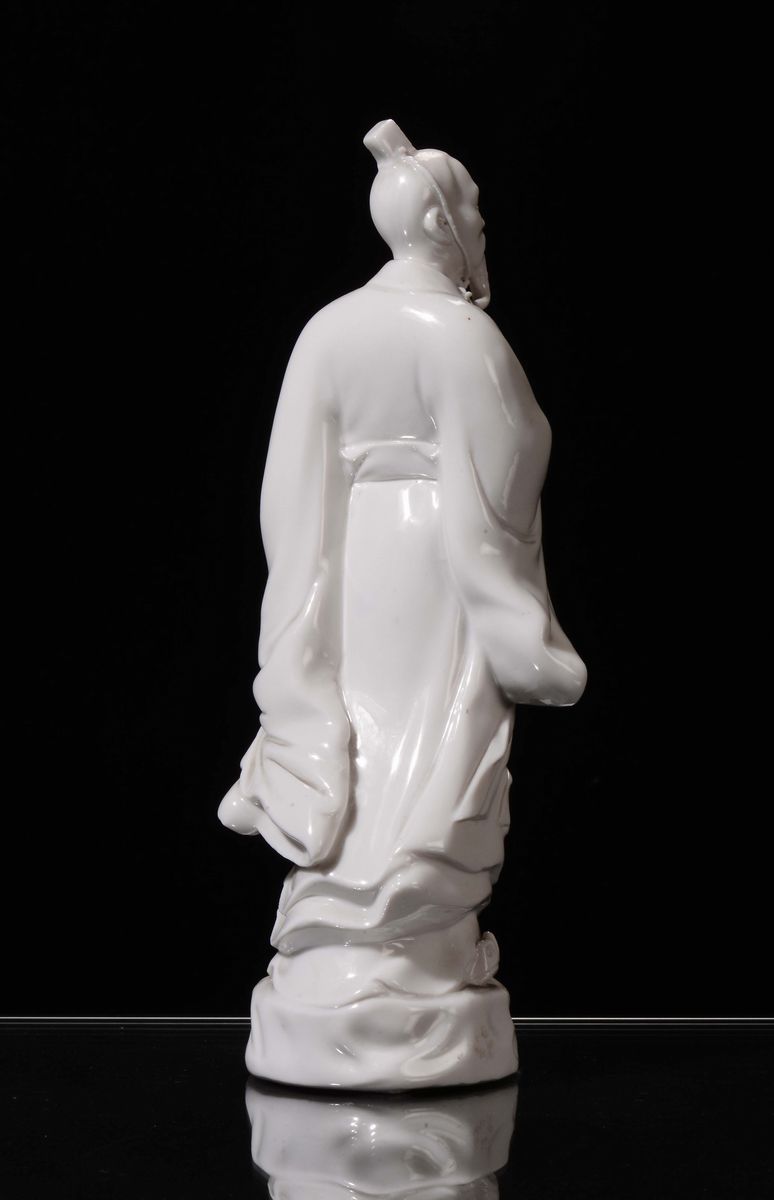 Figura Maschile con Spada Blanc De China, Cina, XX Secolo