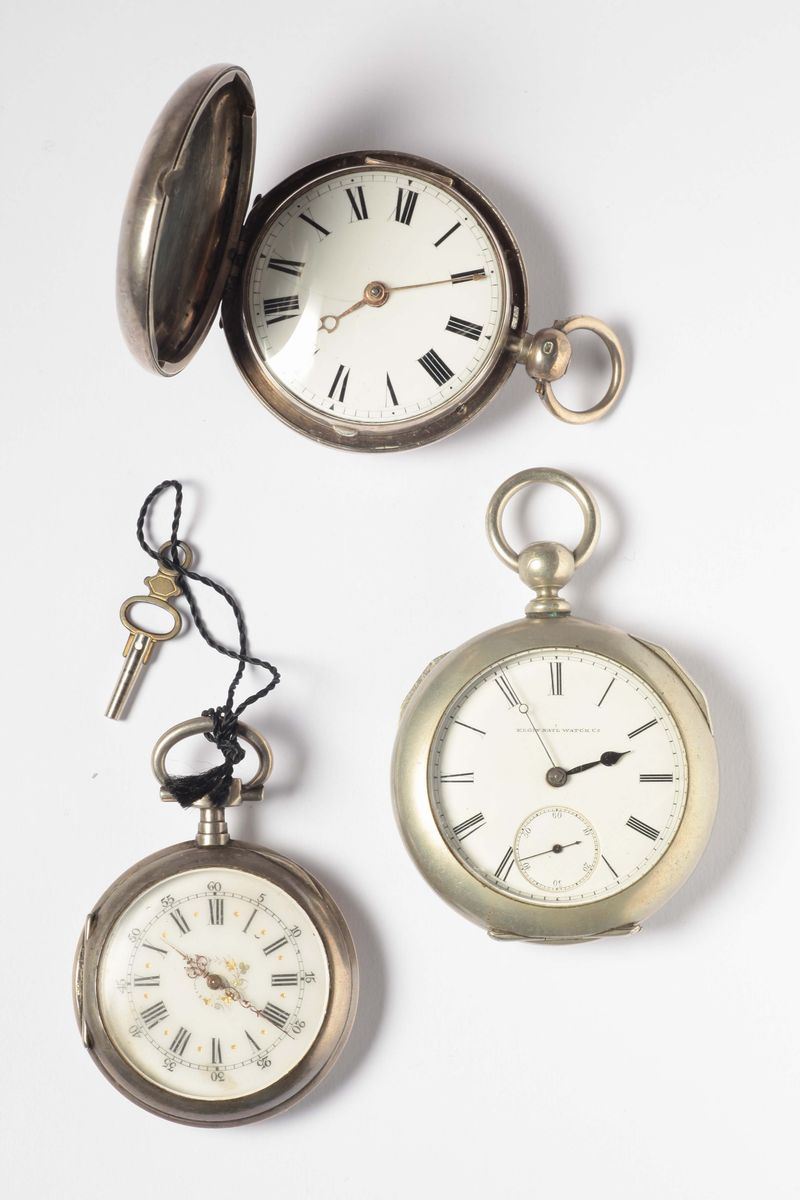 Tre orologi da tasca  - Auction Silver, Ancient and Contemporary Jewels - Cambi Casa d'Aste