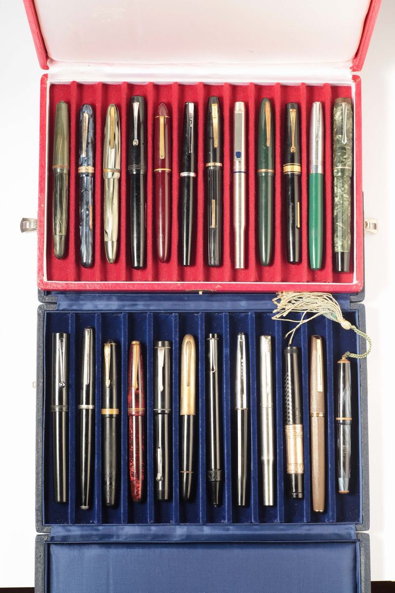 Lotto composto da 24 penne stilografiche  - Auction Silver, Ancient and Contemporary Jewels - Cambi Casa d'Aste