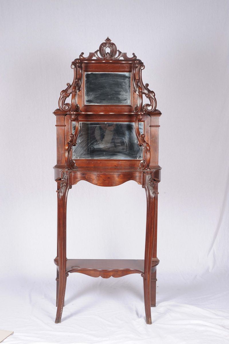 Etagere con specchiera Peters, Genova  - Asta Asta a Tempo 3-2014 - Cambi Casa d'Aste
