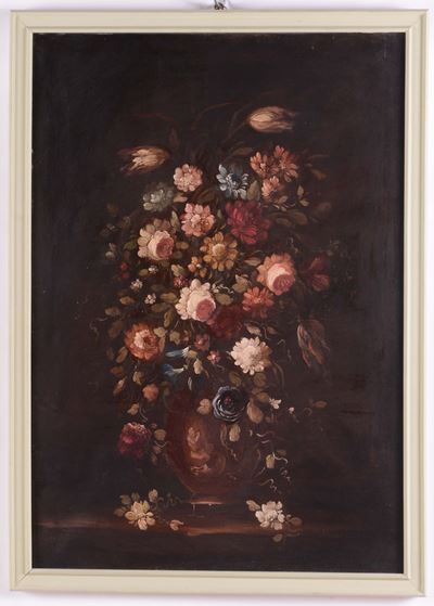 Anonimo del XIX Secolonatura Morta con Vaso di Fiori