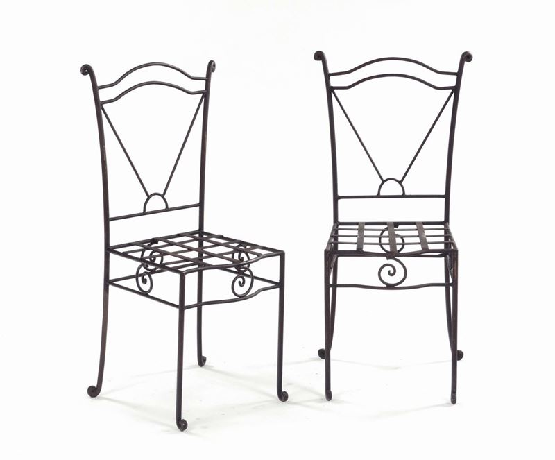 Coppia sedie da giardino  - Asta Arti Decorative del XX secolo - Cambi Casa d'Aste