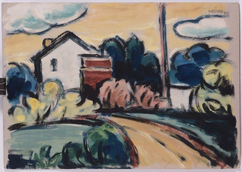 Luigi Bassano (1900-1989) Paesaggio, 1989  - Auction OnLine Auction 7-2013 - Cambi Casa d'Aste