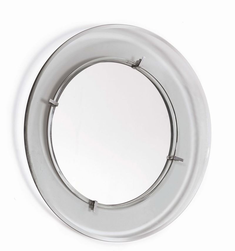Specchio con cornice in vetro colorato  - Asta Design - Cambi Casa d'Aste