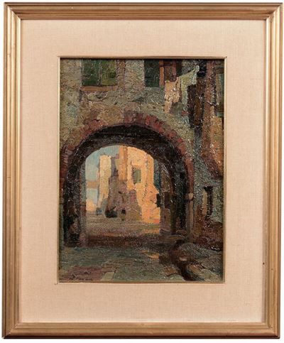 Angelo Pavan (1893-1945)scorcio di Paese