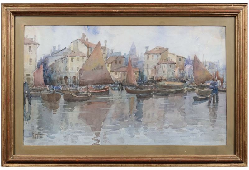 Vittorio Nattino (1890-1971) Laguna veneta  - Auction 19th and 20th Century Paintings - Cambi Casa d'Aste