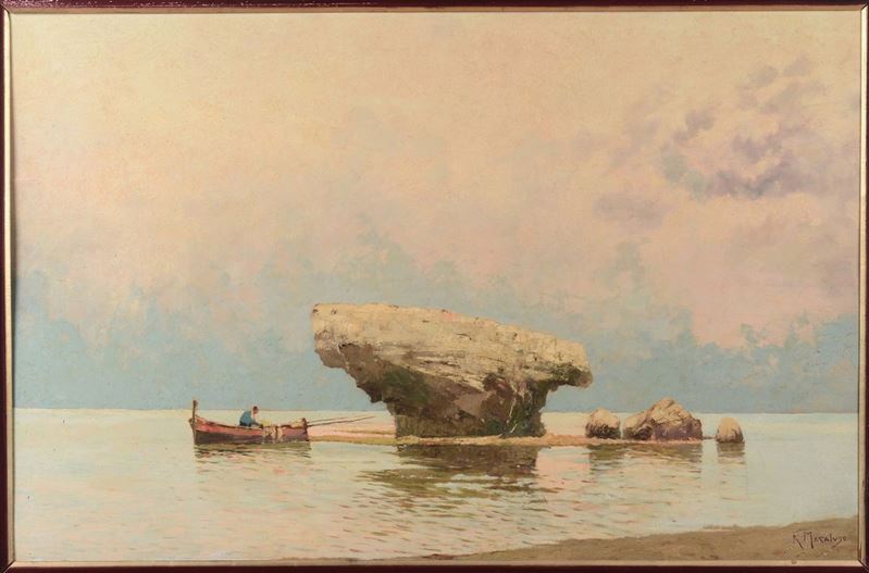 Rosario Macaluso (1889-?) Golfo di Palermo  - Asta Dipinti del XIX e XX secolo - Cambi Casa d'Aste