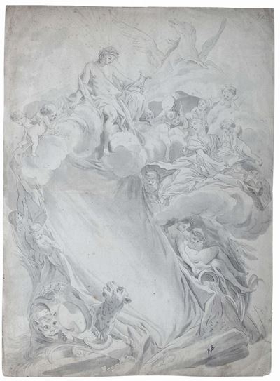 Francois Boucher (parigi 1703-1770), Copia Dastudio per Frontespizio