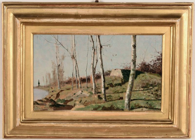 Eugenio Cecconi (1842-1903) Paesaggio  - Asta Dipinti del XIX e XX secolo - Cambi Casa d'Aste