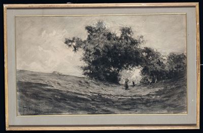 Carlo Follini (domodossola 1848 - Genova Pegli 1938)paesaggio