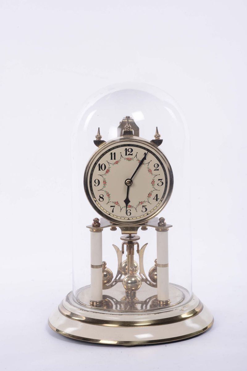 Orologio da tavolo entro teca, Germania XIX secolo  - Asta Arredi e Oggetti d'Arte da Importanti Collezioni Private - Cambi Casa d'Aste