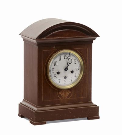 Orologio da Tavolo con Cassa Intarsiata, XIX Secolo