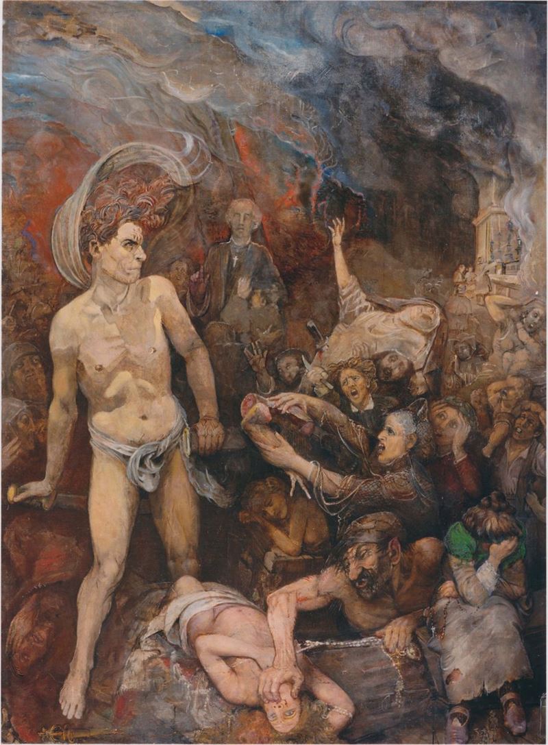 C. C. Forli (XX secolo) Allegoria della guerra, 1941  - Auction 19th and 20th Century Paintings - Cambi Casa d'Aste