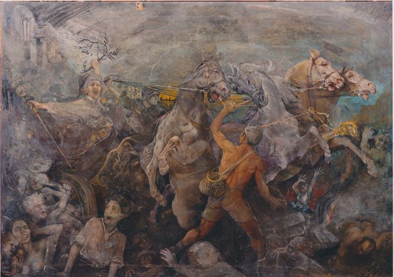 C. C. Forli (XX secolo) Allegoria della guerra, 1941  - Asta Dipinti del XIX e XX secolo - Cambi Casa d'Aste