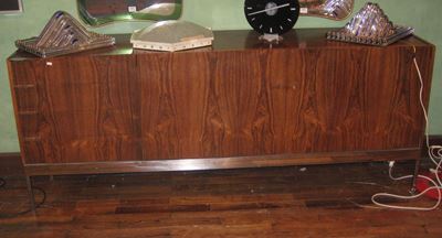 Credenza in Palissandro e Metallo Cromato, Francia