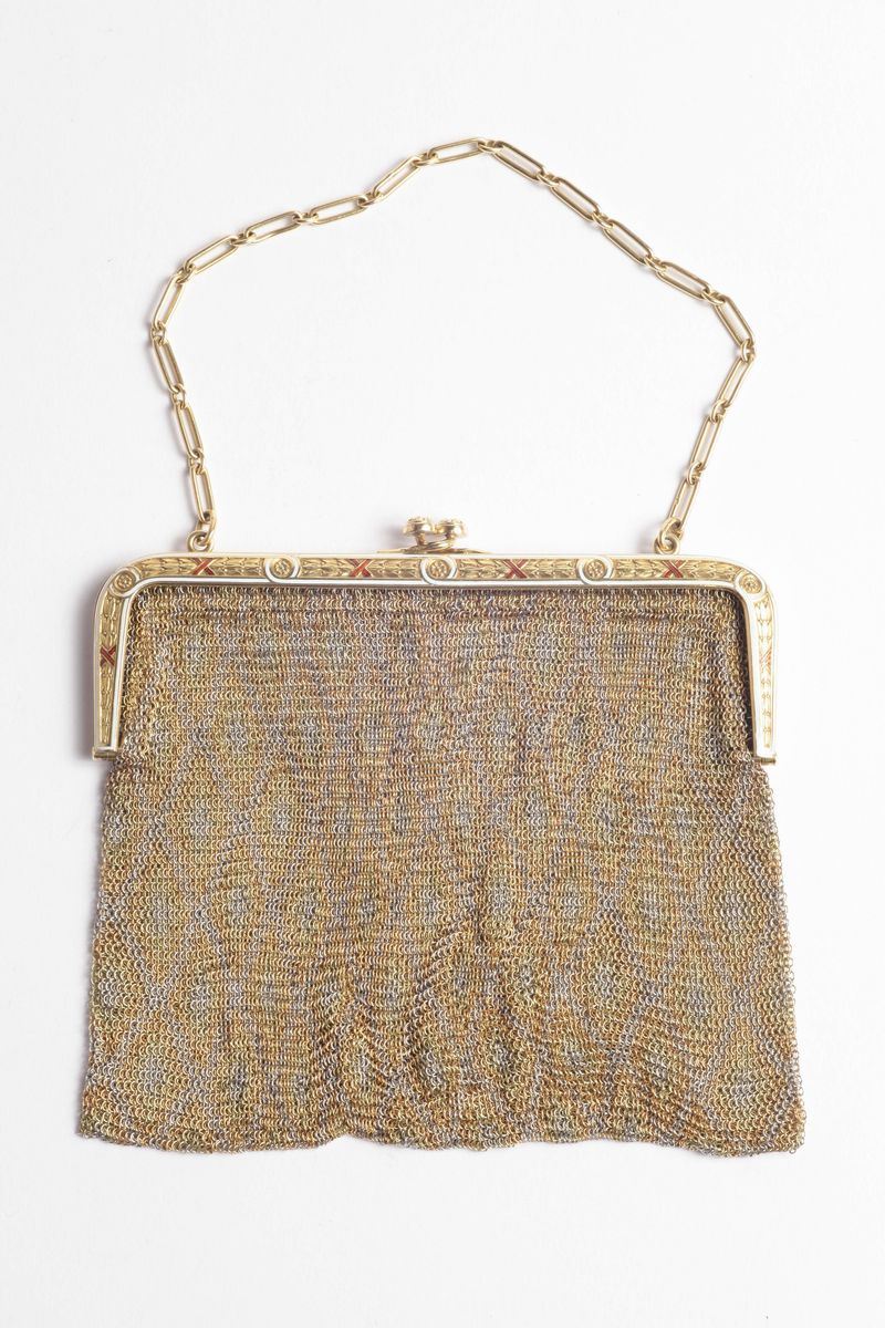 A gold mesh bag  - Auction Silver, Watches, Antique and Contemporary Jewelry - Cambi Casa d'Aste