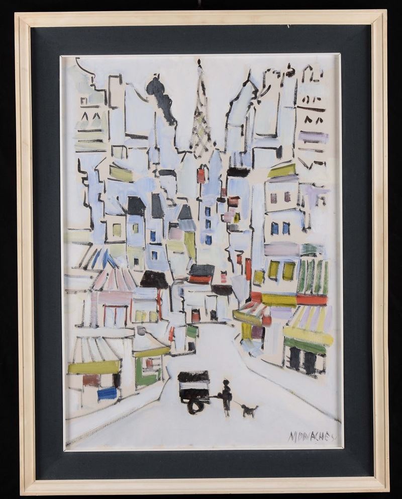 Sante Monachesi (1910-1991) Veduta cittadina  - Auction Time Auction 1-2014 - Cambi Casa d'Aste
