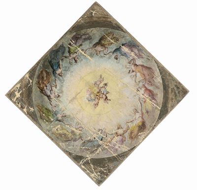 Giovanni Carlo Bevilacqua ( 1775-1849)bozzetto della Stanza delle Dame a Villa Pisani a Stra