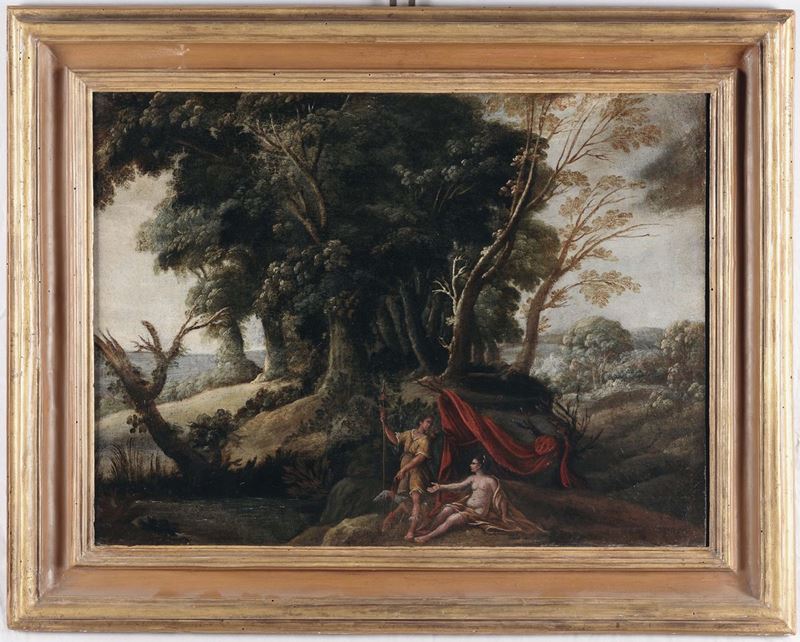 Agostino Tassi (Roma 1578-1644), ambito di Diana e Atteone  - Auction Old Masters Paintings - II - Cambi Casa d'Aste