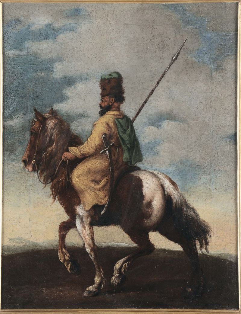 Francesco Simonini (Parma 1689 - Venezia o Firenze 1753), attribuito a Cavaliere  - Asta Dipinti Antichi - II - Cambi Casa d'Aste