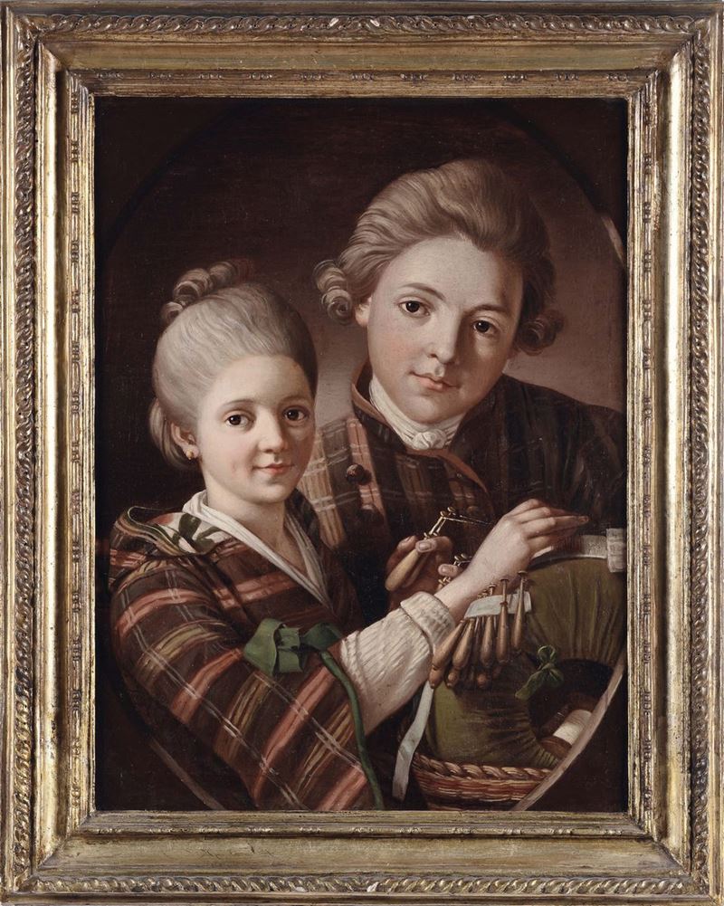 Giovanni Dupra (1689-1770) Ritratto di bambini Stuart  - Auction Old Masters Paintings - II - Cambi Casa d'Aste