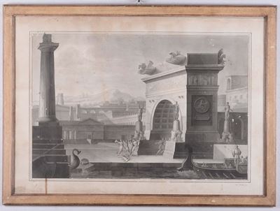 Scuola Neoclassica, da Vincenzo Camucciniveduta con Rovine