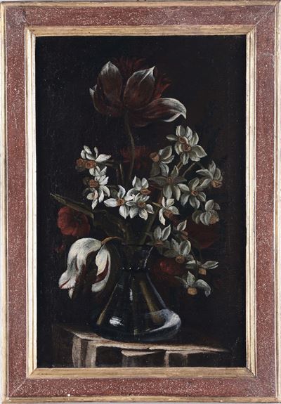 Scuola Napoletana del XVII Secolovaso con Fiori