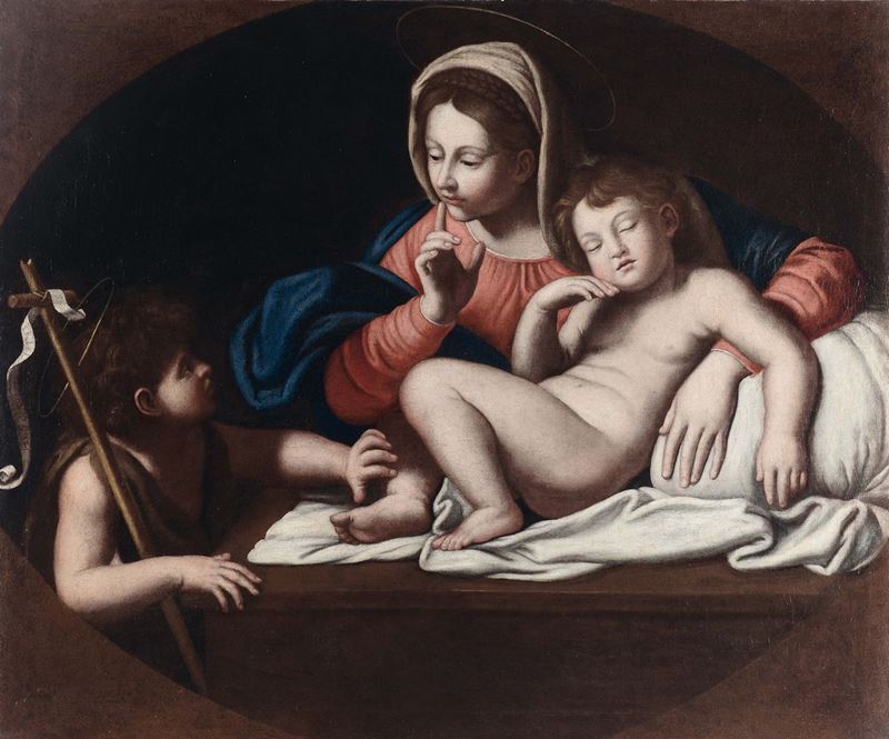 Annibale Carracci (Bologna 1560 - Roma 1609), ambito di Il silenzio  - Asta Dipinti Antichi - II - Cambi Casa d'Aste