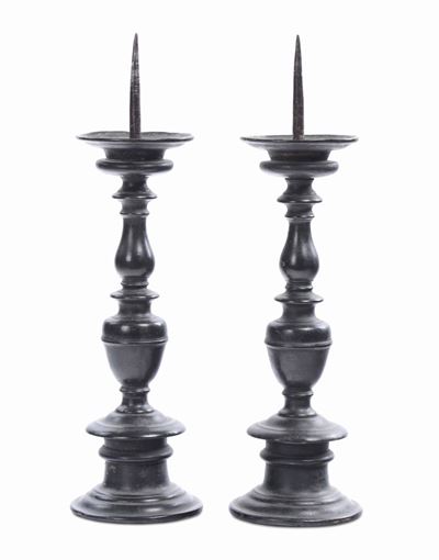 Coppia di Candelieri in Bronzo, XVII Secolo