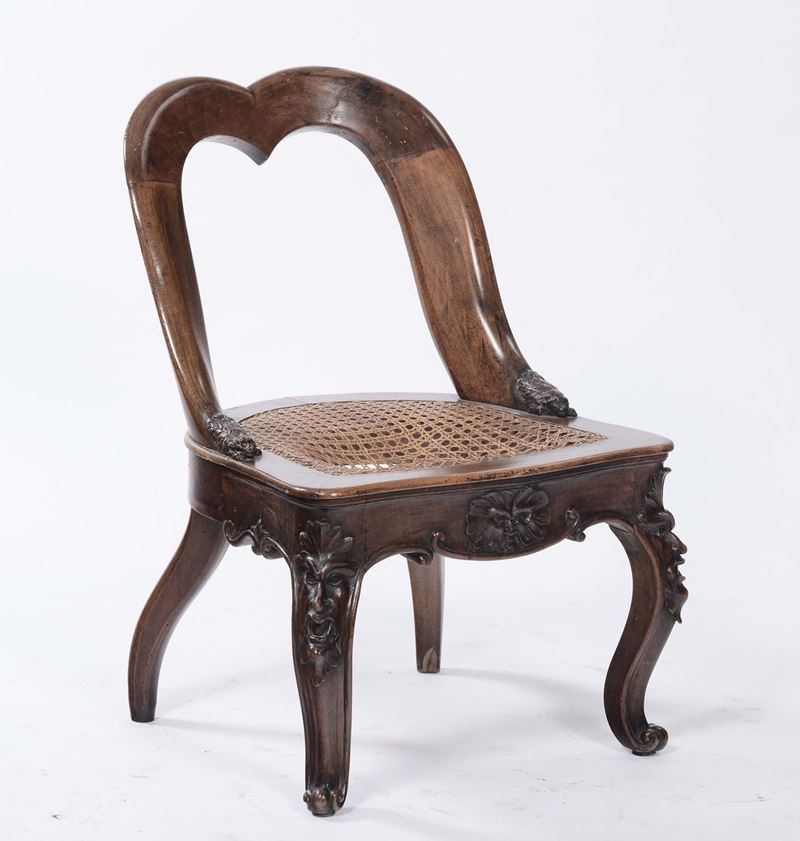 Seggiolina Luigi Filippo  - Asta Arredi e Oggetti d'Arte da Importanti Collezioni Private - Cambi Casa d'Aste