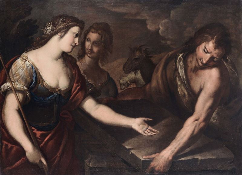 Ercole Procaccini il Giovane (Milano 1605 - 1680), attribuito a Giacobbe e Rachele  - Asta Dipinti Antichi - II - Cambi Casa d'Aste