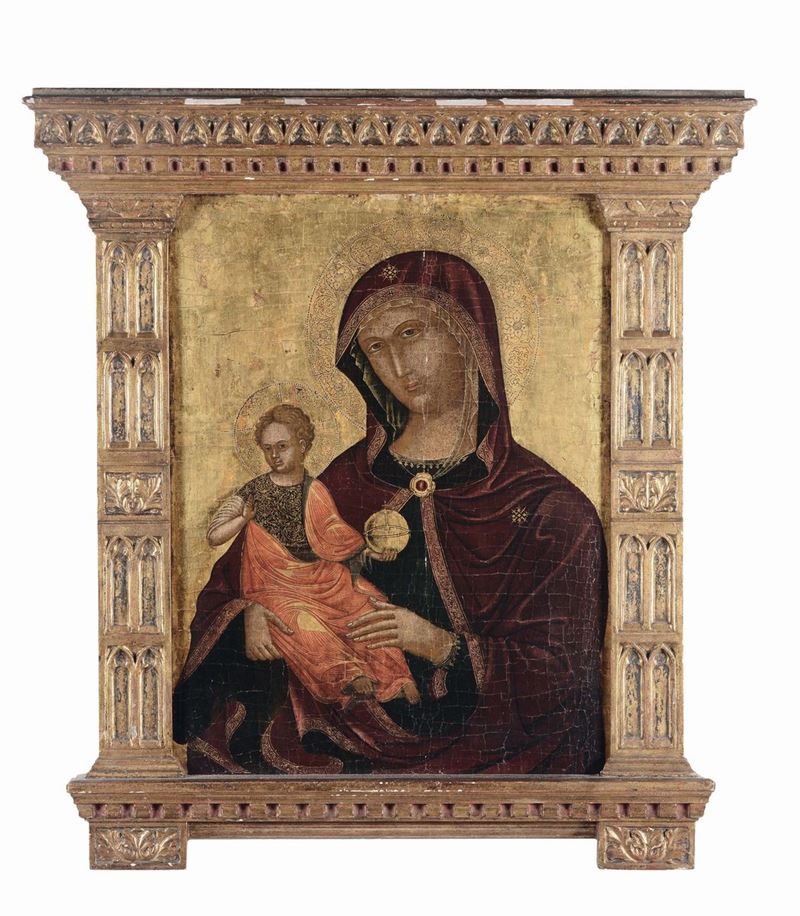 Scuola del XIX secolo Madonna con bambino  - Asta Dipinti Antichi - II - Cambi Casa d'Aste