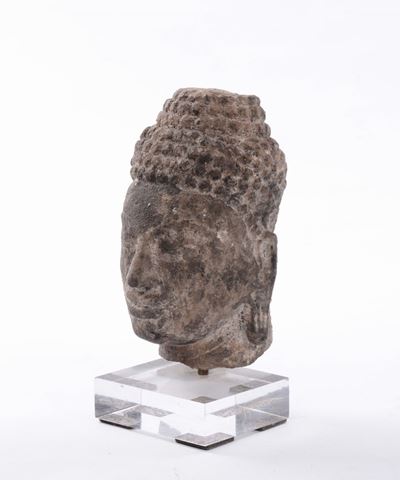 Testa di Buddha in Pietra, Thailandia