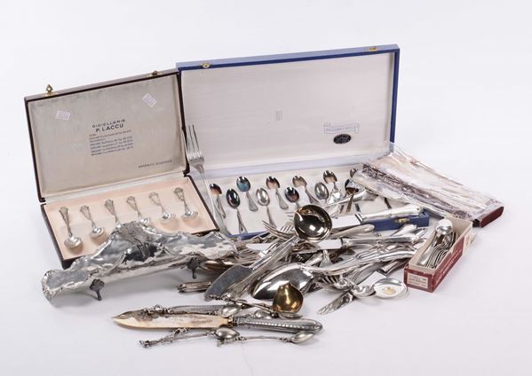 Lotto di posate differenti in argento