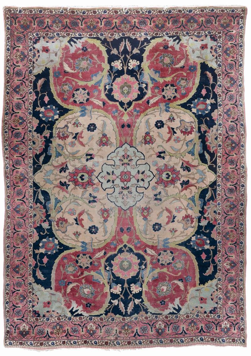 Tappeto persiano Kirman, fine XIX inizio XX secolo  - Auction Ancient Carpets - Cambi Casa d'Aste