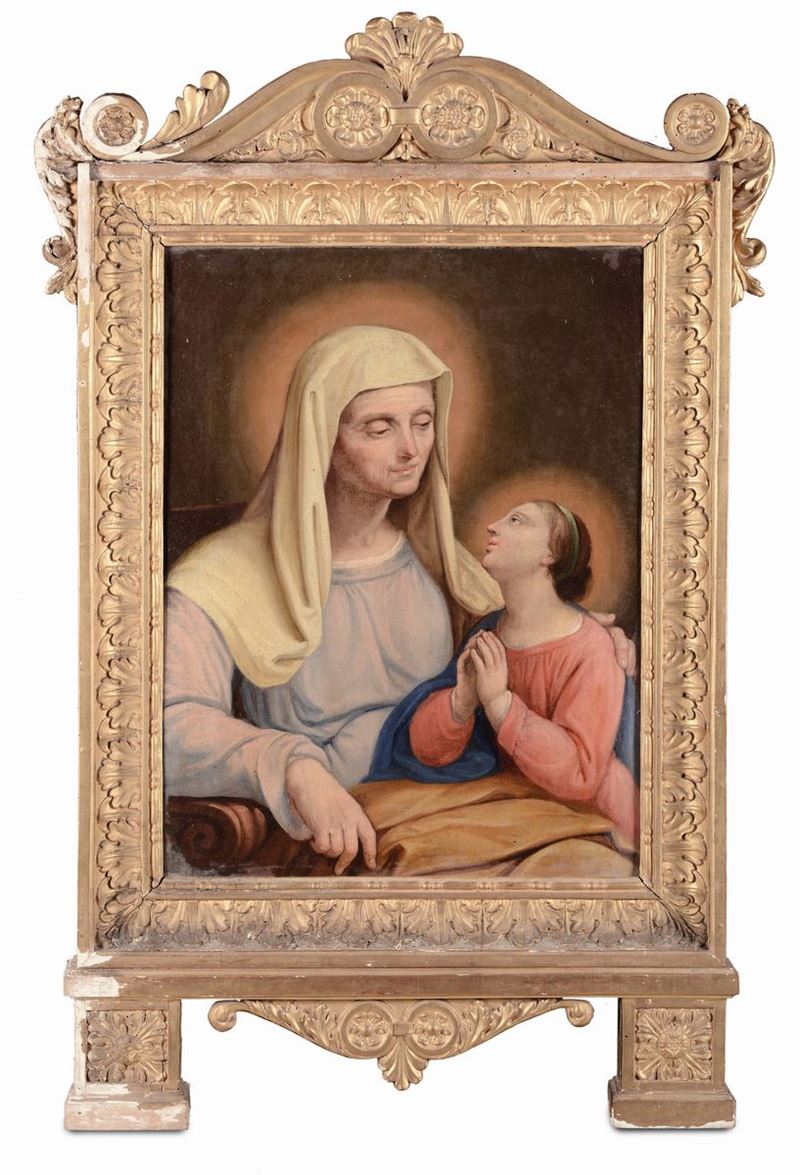 Scuola del XVIII secolo S.Anna con la Madonna  - Auction Furnishings and Works of Art from Important Private Collections - Cambi Casa d'Aste