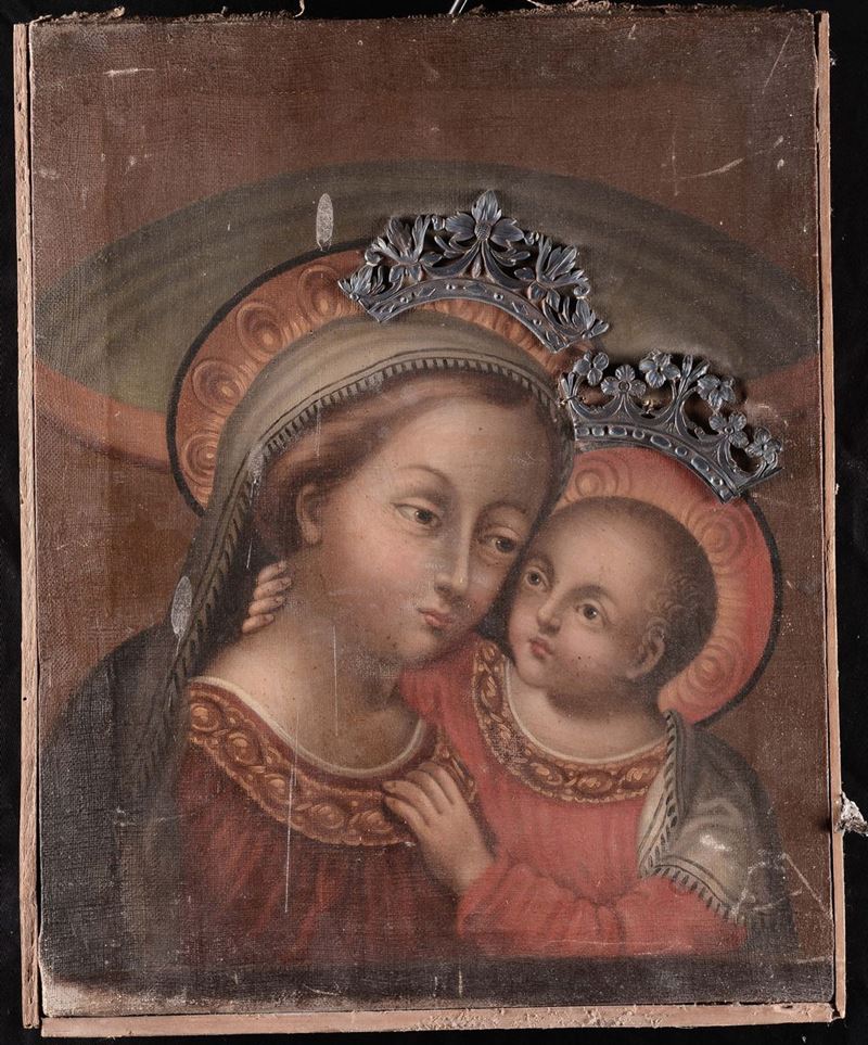 Scuola del XVIII secolo Madonna col Bambino  - Auction Time Auction 9-2013 - Cambi Casa d'Aste