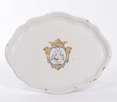 Vassoietto Ovale in Maiolica, Fine XVIII Secolo