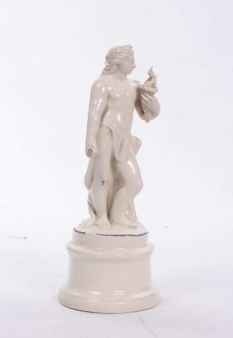 Figura maschile in terraglia, XVIII secolo  - Auction Time Auction 6-2014 - Cambi Casa d'Aste