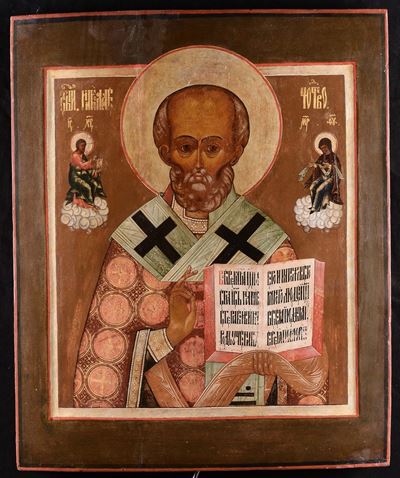 Icona Raffigurante San Nicola di Myra, Russia, Fine XVIII Secolo