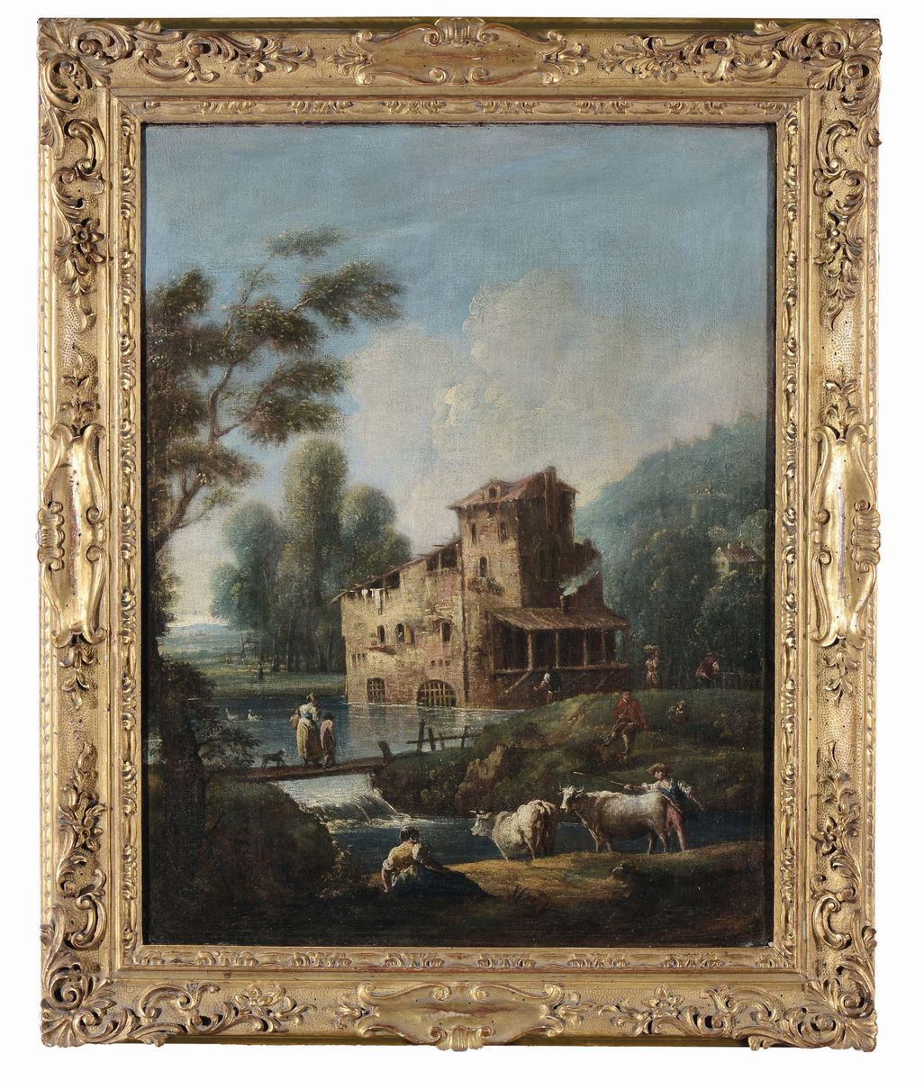 Francesco Zuccarelli (1702-1788), nei Modi Dipaesaggi con Figure e Animali
