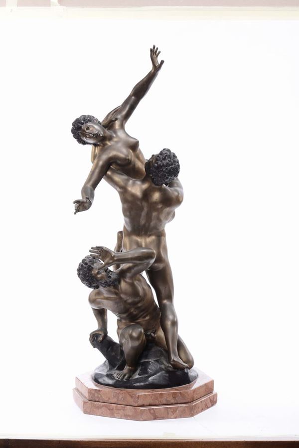 Scultura in bronzo raffigurante il ratto delle sabine, Fonderie De Luca