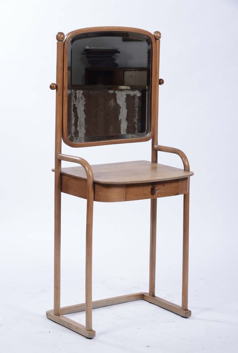 Toletta in legno di faggio evaporato modello Kohn, Vienna XX secolo  - Asta Arredi e Oggetti d'Arte da Importanti Collezioni Private - Cambi Casa d'Aste