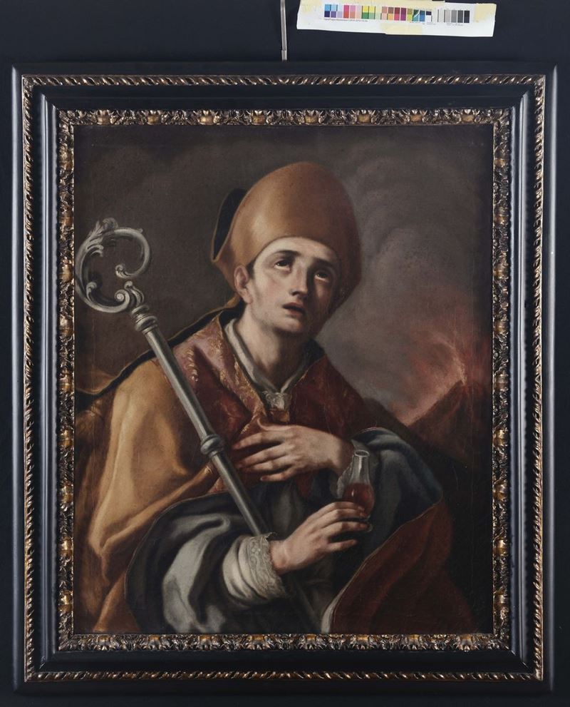 Francesco De Mura (1696-1728), attribuito a San Gennaro  - Auction Furnishings and Works of Art from Important Private Collections - Cambi Casa d'Aste