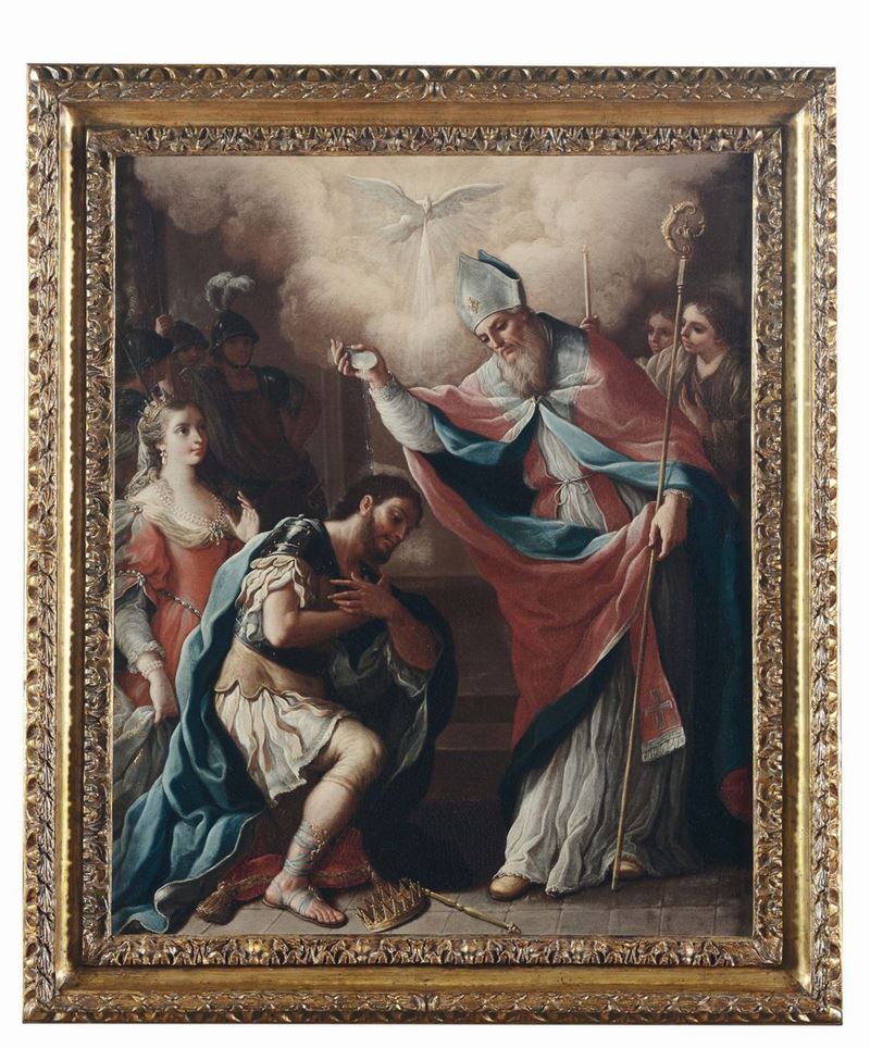 Antonio Sarnelli (Napoli 1712 - 1800) Battesimo di Costantino  - Asta Dipinti Antichi - II - Cambi Casa d'Aste