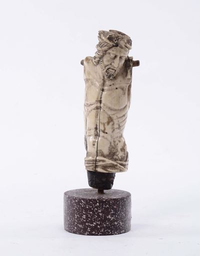 Scultura Raffigurante Cristo in Avorio, XVII Secolo