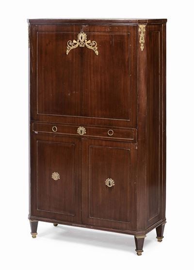 Secretaire Luigi XVI in Mogano, XVIII Secolo