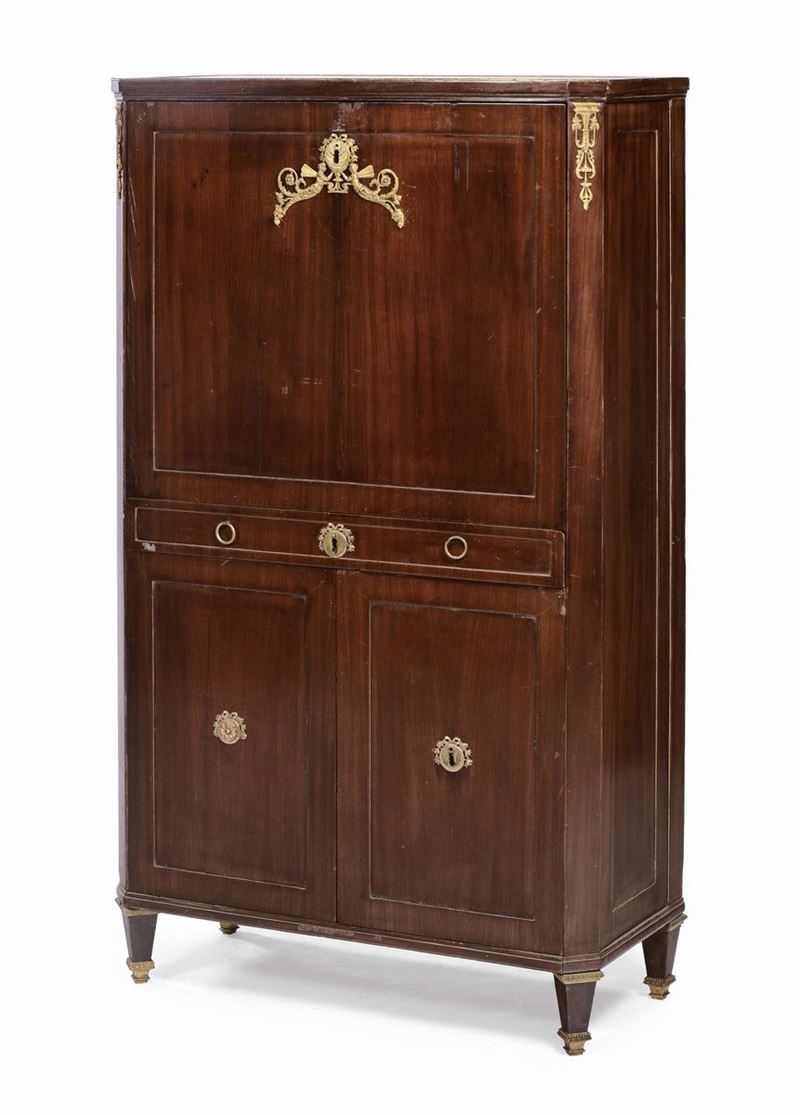 Secretaire Luigi XVI in mogano, XVIII secolo  - Auction Furnishings and Works of Art from Important Private Collections - Cambi Casa d'Aste