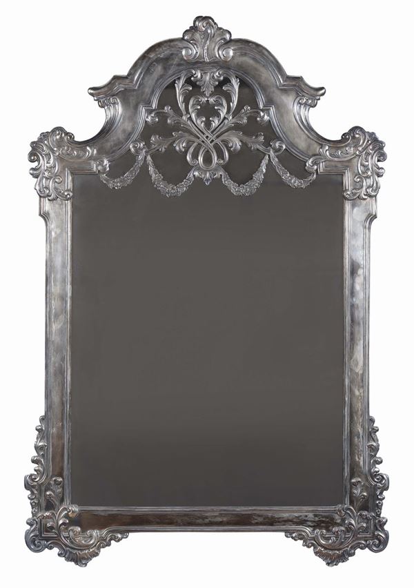 Specchiera in argento sbalzato, Codevilla XX secolo