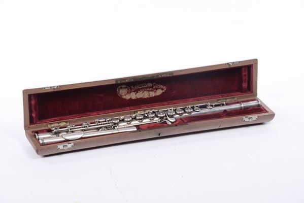 Flauto traverso in argento con scatola originale